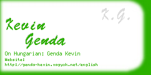 kevin genda business card